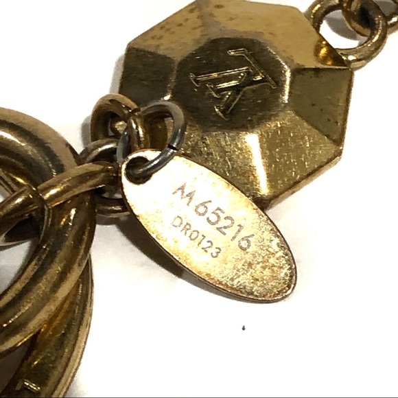 Auth Louis Vuitton Facettes M65216 Logo Gold Bag Key Charm Keychain Key Holder - Picture 11 of 11